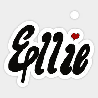 Top 10 best personalised gifts 2022  - Ellie-personalised,personalized name with red heart Sticker